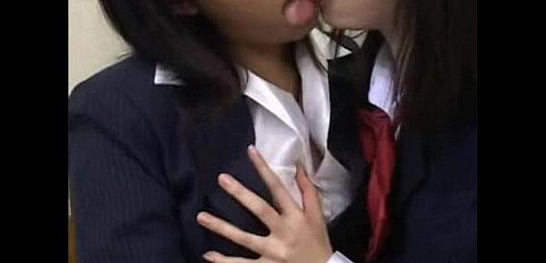  Japanese Lesbians Kiss 23